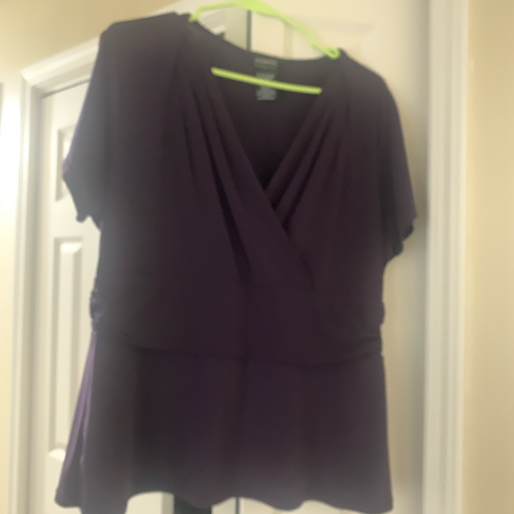 Purple umpire waistline top
